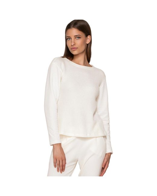 Luna Blouse Top Met Lange Mouwen Sweetened Splendida in het White
