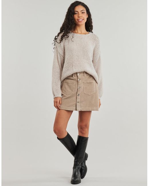 ONLY Rok Onlamazing Hw Cord Skirt Pnt Noos in het Natural