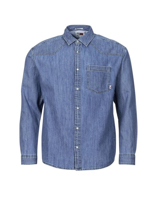 Tommy Hilfiger Hemdbluse Tjm Rlx Western Denim Shirt in Blue für Herren