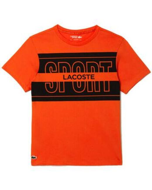 T-shirt T-SHIRT SPORT REGULAR FIT EN COTON ORANGE Lacoste pour homme