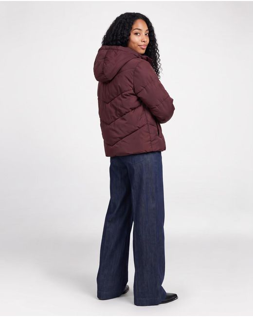 ONLY Donsjas Onlclair Puffer Hood Jacket in het Purple