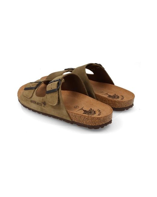 Sandales Interbios pour homme en coloris Brown