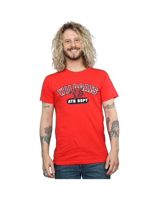 T-shirt High School Musical The Musical Wildcats Athletic Disney pour homme en coloris Red