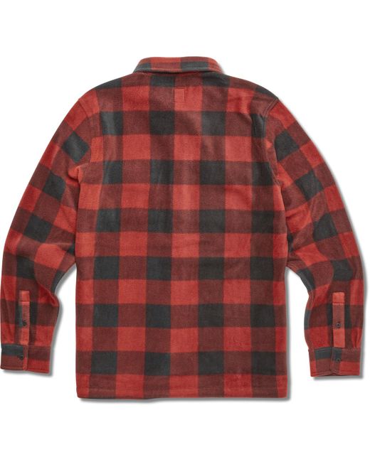 Sweat-shirt WOODSMAN FLEECE WOVEN BRICK Etnies en coloris Red