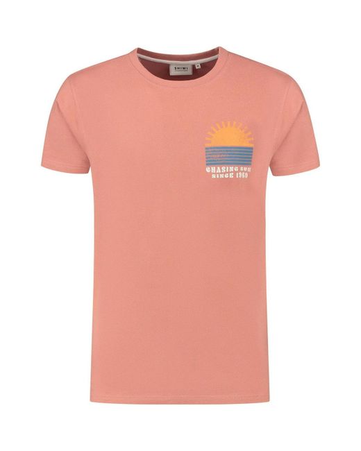 T-shirt T-shirt Sunset Faded Pink Shiwi pour homme