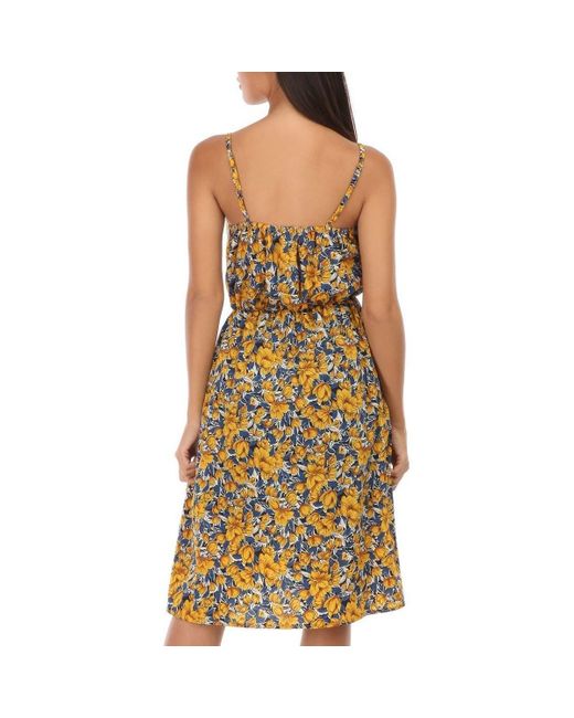 robe mi longue jaune