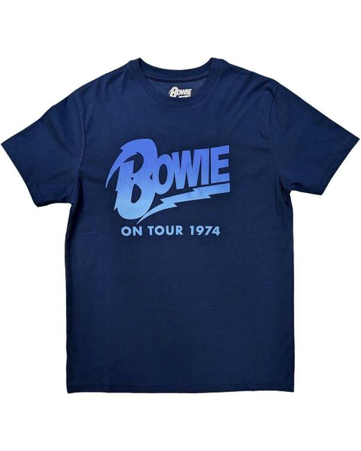 T-shirt On Tour 1974 David Bowie en coloris Blue