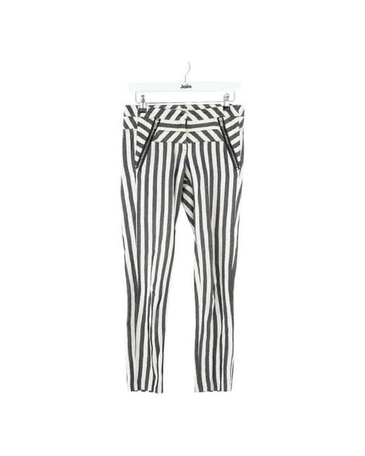 Pantalon Pantalon slim en coton Maje en coloris Black