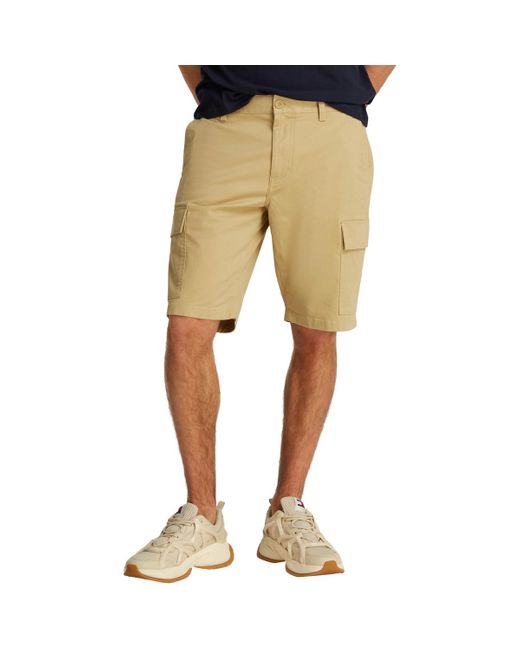 Tommy Hilfiger Korte Broek Tjm Scanton Cargo Dm0Dm21949 in het Natural voor heren
