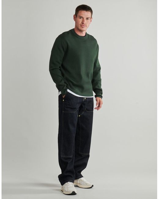 Pull Slhteller Fn Relaxed Crew Neck SELECTED pour homme en coloris Green