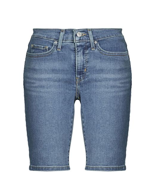 Levi's Korte Broek Shaping Bermuda in het Blue