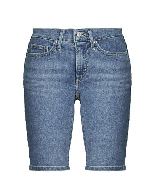 Levi's Korte Broek Shaping Bermuda in het Blue