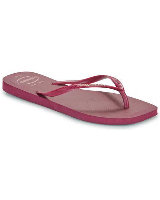 Tongs SQUARE LOGO POP UP Havaianas en coloris Purple