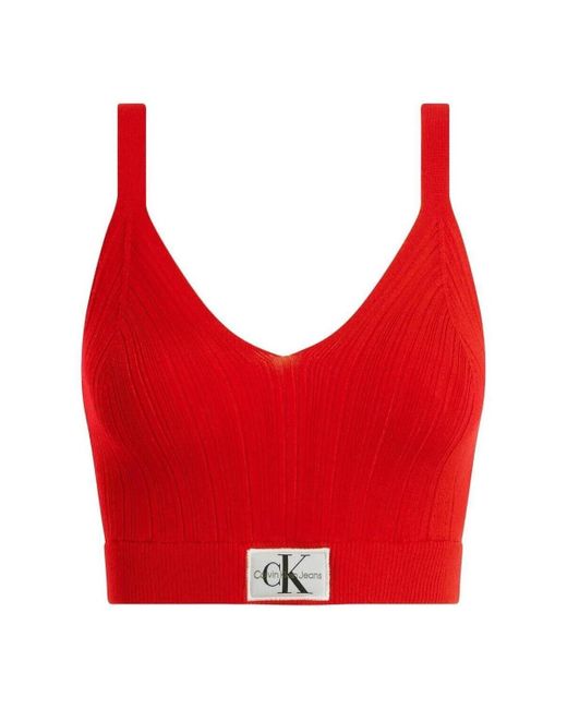 T-shirt Calvin Klein en coloris Red