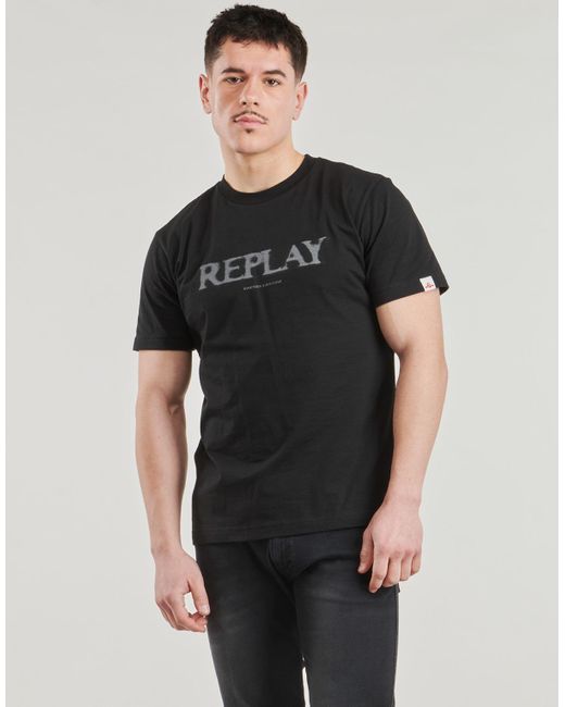Replay T-Shirt T Shirt in Black für Herren