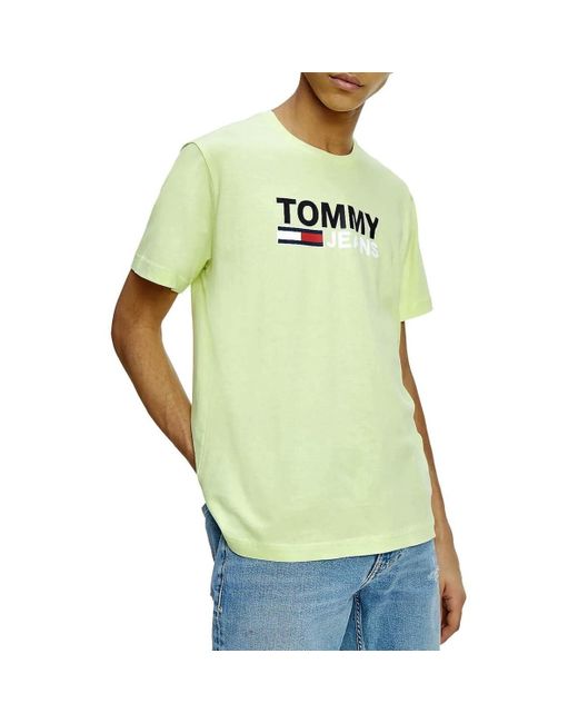 T Shirt Verde Dm0dm10214 Lt3 T Shirt Tommy Hilfiger Pour Homme En Coloris Vert 27 De Reduction Lyst