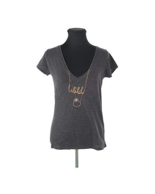 T-shirt T-shirt en coton gris Leon & Harper en coloris Black