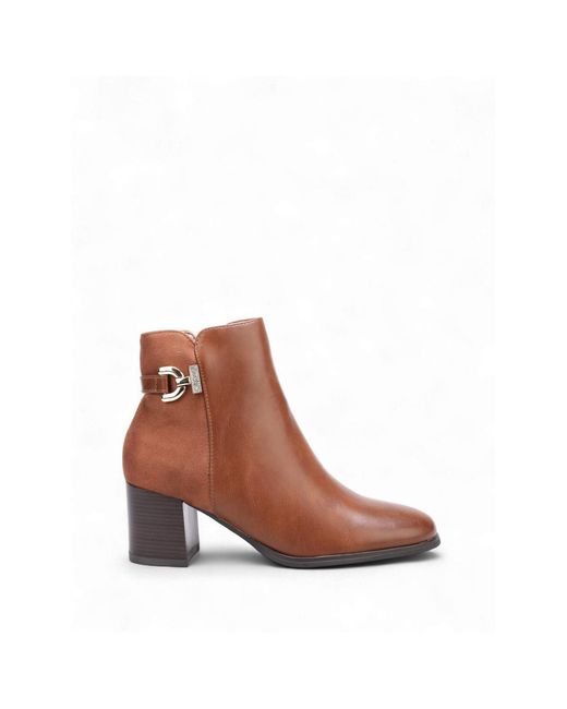 Bottines Bottines Pour Femme La Modeuse en coloris Brown
