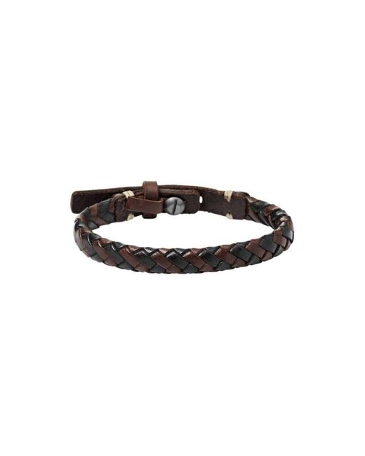 Bracelets Bracelet en laiton Fossil pour homme en coloris Brown
