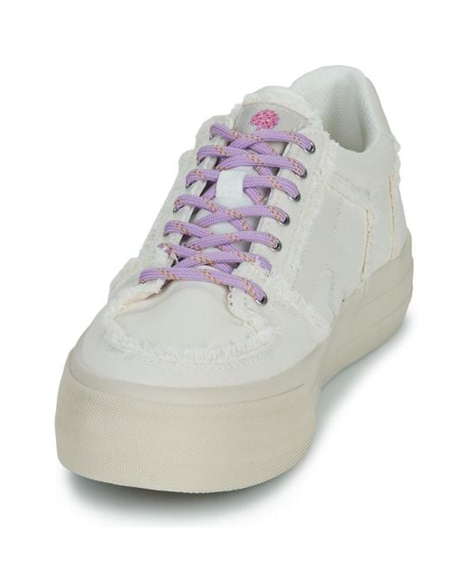 Faguo White Sneaker Walnut Platform