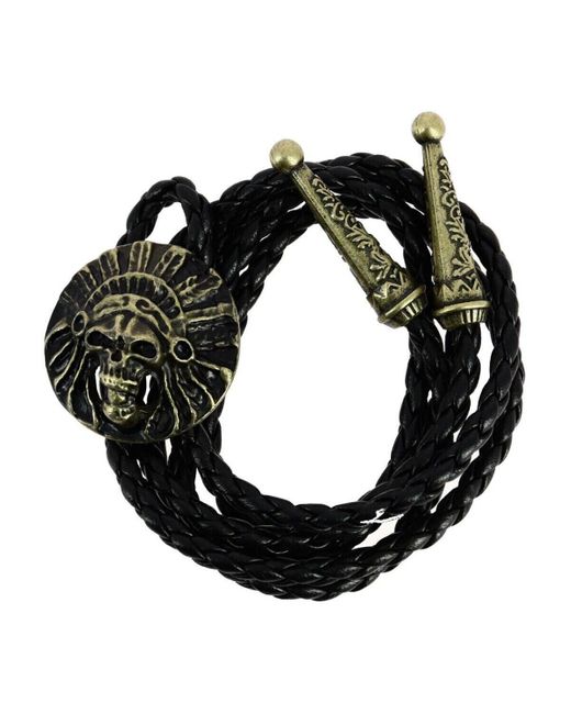 Cravates et accessoires Bolo - Cravate Texane Tête du chef indien Clj Charles Le Jeune pour homme en coloris Black