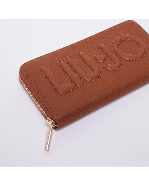 Portefeuille Portefeuille grand format avec maxi logo Liu Jo en coloris Brown