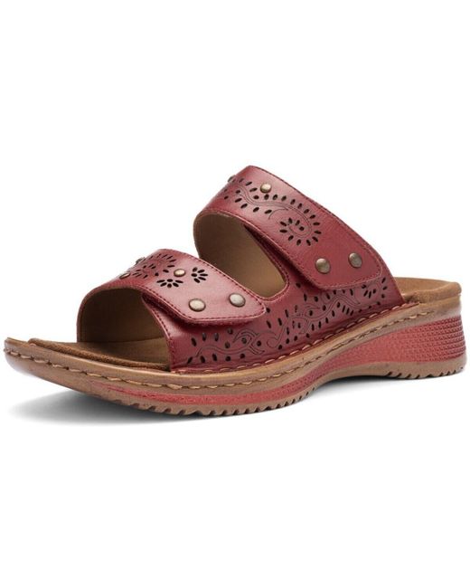Mules Ara en coloris Red