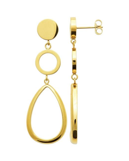 Boucles oreilles Boucles d'oreilles acier doré Brillaxis en coloris Metallic