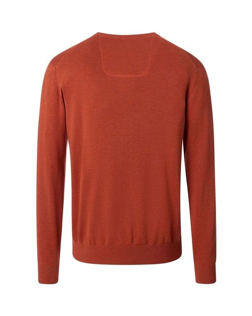 Pull Pull Col V Brique CASA MODA pour homme en coloris Red