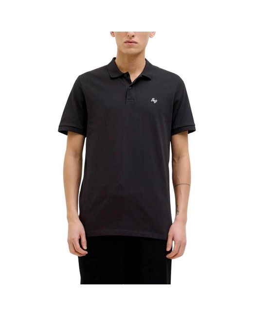 Jack & Jones Polo Shirt Korte Mouw in het Black voor heren