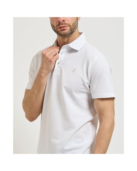 Polo Polo Settemezzo à 3 boutons SETTE/MEZZO pour homme en coloris White