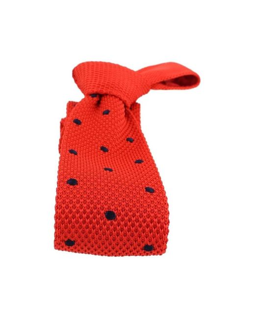 Cravates et accessoires Cravate tricot Preppy a pois Clj Charles Le Jeune pour homme en coloris Red