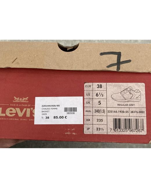 Baskets Basses Basket Levi's en coloris Gray