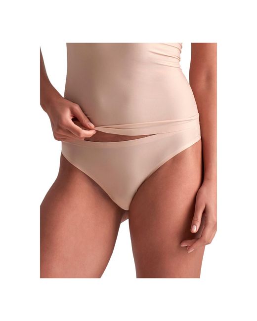 Tangas String Uni Stretch Bye Bra en coloris Natural