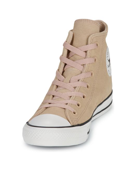 Baskets montantes CHUCK TAYLOR ALL STAR COLORFUL SUEDE Converse en coloris Natural