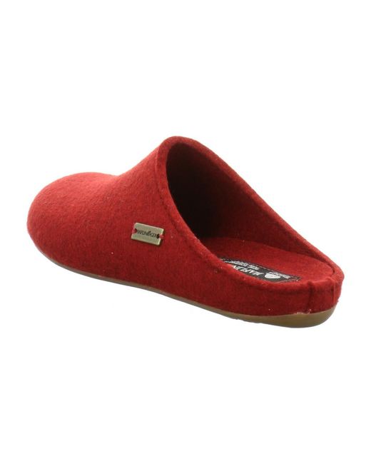 Chaussons Haflinger pour homme en coloris Red