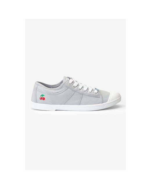 Baskets Basses Baskets Basic Grises Le Temps Des Cerises en coloris White