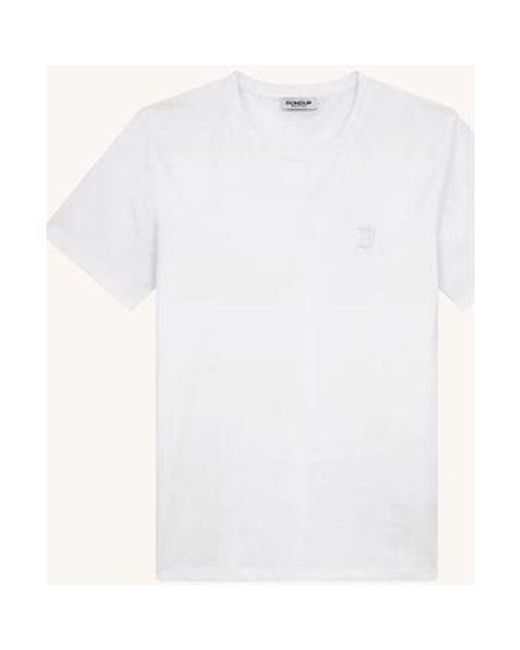 T-shirt US198 JF0271U-FS6 DU 000 Dondup pour homme en coloris White