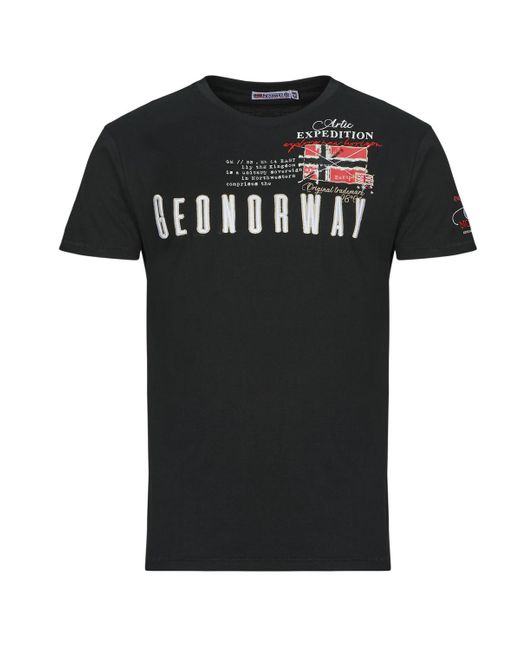 GEOGRAPHICAL NORWAY T-Shirt Korte Mouw Jason in het Black voor heren