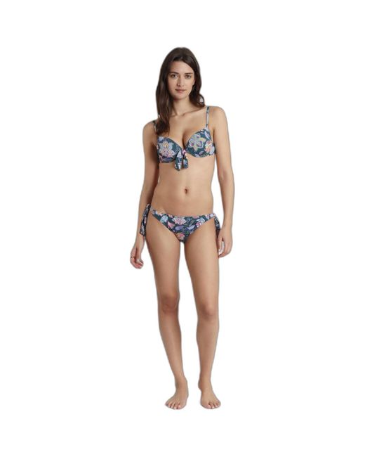 Admas Bikini Maillot De Bain 2 Pièces Femme Push Up Night Paisley in het White