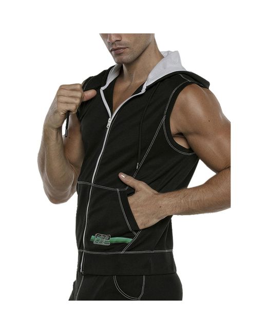 Veste Veste à capuche sans manches Motion Code22 Code 22 pour homme en coloris Black