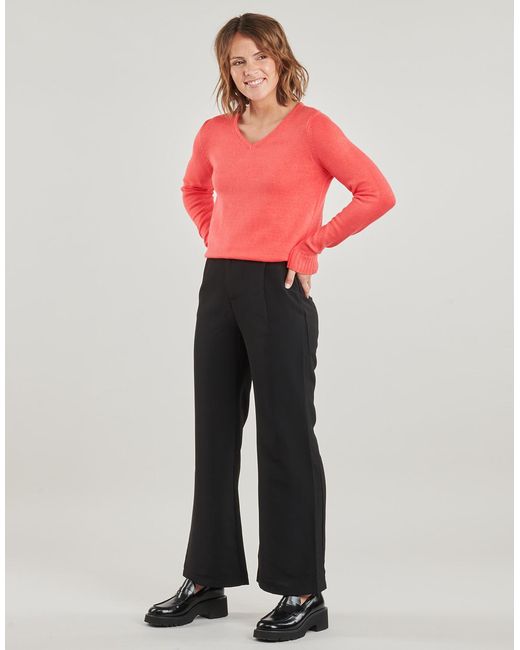 Pull VIRIL V NECK Vila en coloris Pink