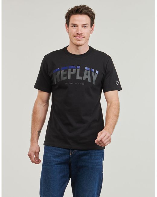 T-shirt M6762-000-23608P Replay pour homme en coloris Black
