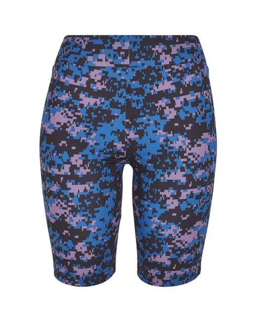 Short Short cycliste high waist camouflage tech Urban Classics en coloris Blue