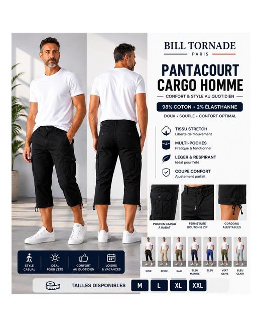 Short Chino Billtornade pour homme en coloris Black