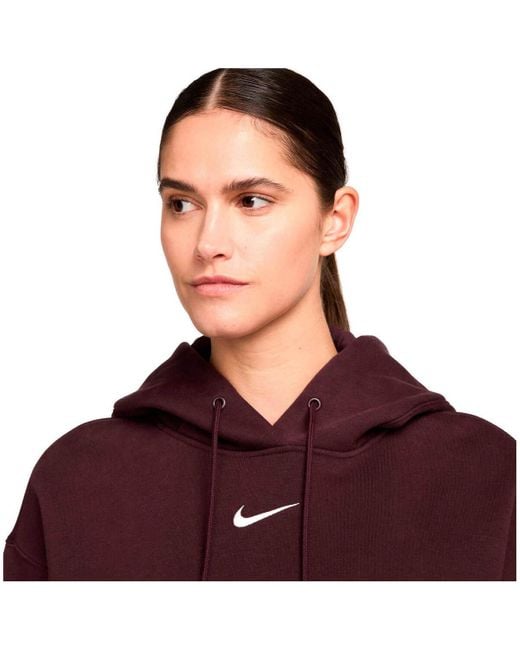Sweat-shirt W NSW PHNX FLC OS PO HOODIE Nike en coloris Red