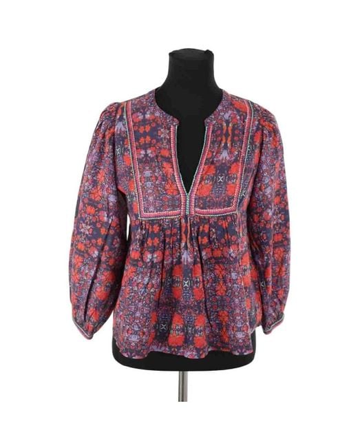 Blouses Blouse en coton multicolore Ba&sh en coloris Red