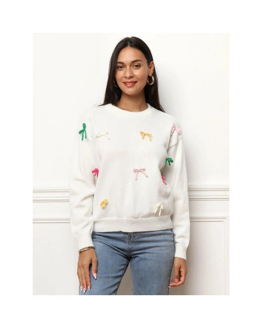 Pull Pulls Pour Femme La Modeuse en coloris White