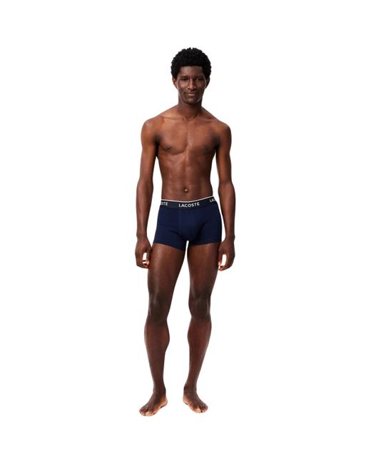 Caleçons Unterhose Trunks 3 Pack Lacoste pour homme en coloris Blue