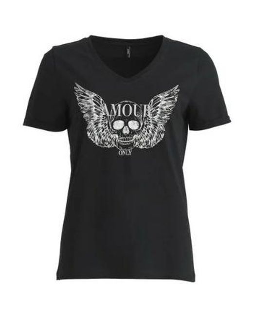 T-shirt TEE SHIRT - Noir - M ONLY en coloris Black